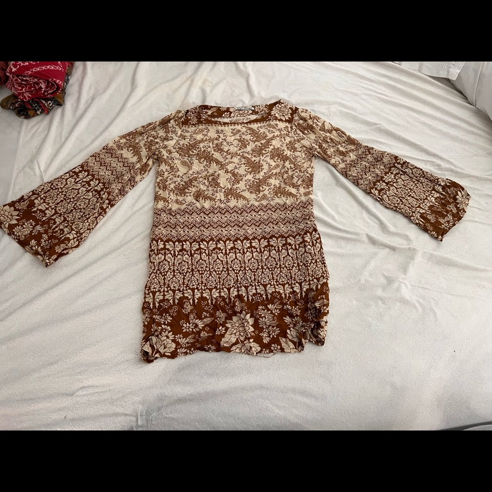 Novella royale bell sleeve mini dress/ top